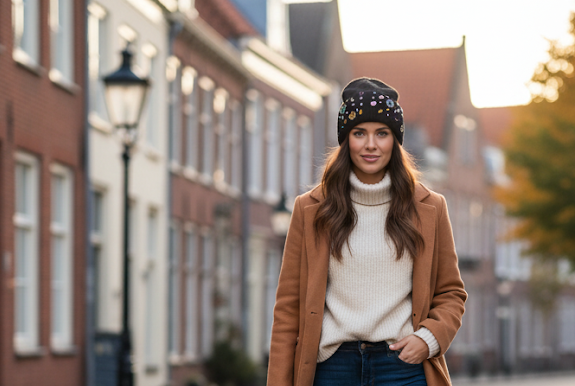 Dzianinowa czapka DIAMOND