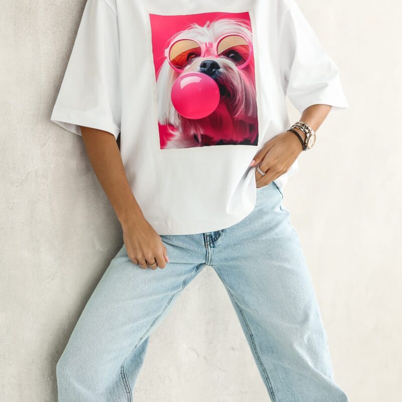 Extra T-SHIRT Maltańczyk okulary