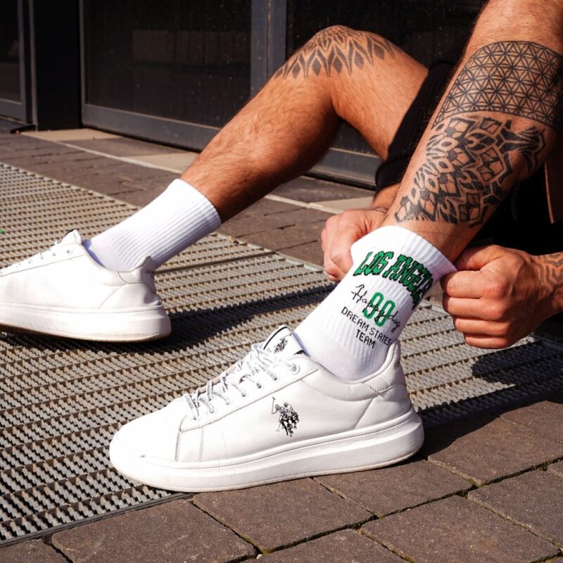 Skarpety męskie LOS ANGELES białe 41-43 Produkt Polski