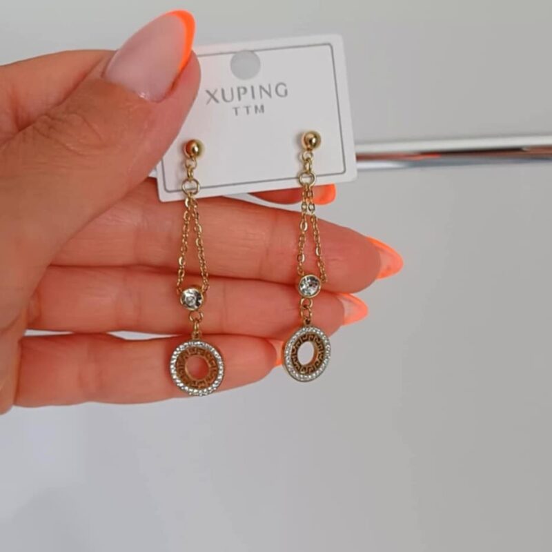 Kolczyki wiszące greckie_Stal Chirurgiczna_