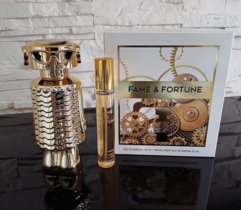Zestaw damski Fame&Fortune_ZŁOTY ROBOT perfumy+perfumetka Piękny zapach