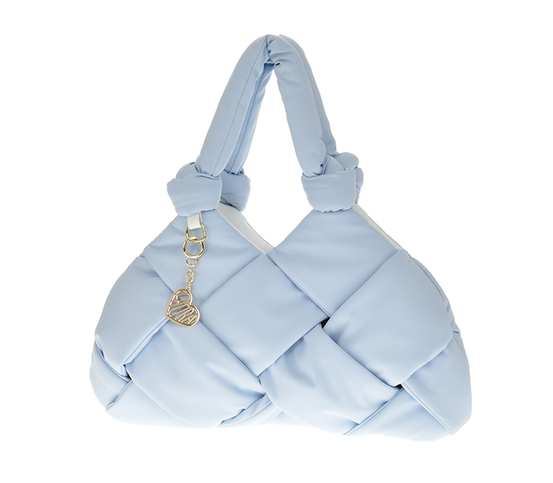 Błękitna pleciona torebka LAURA BIAGGI_serce_