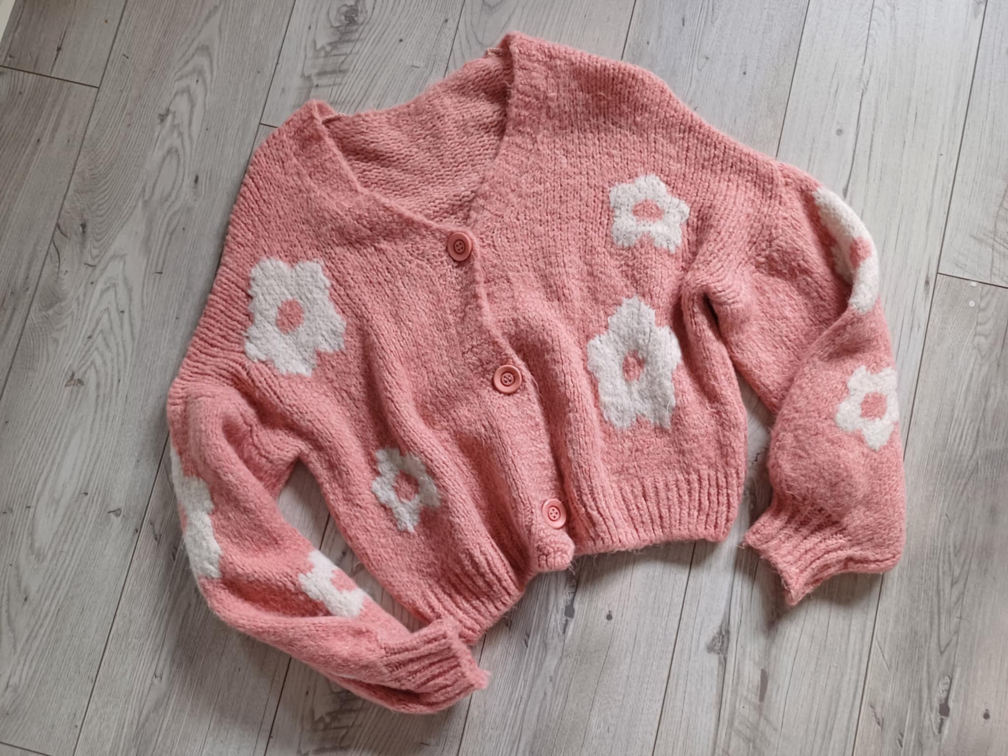 Sweter na guziki/Kardigan w kwiaty - Image 4