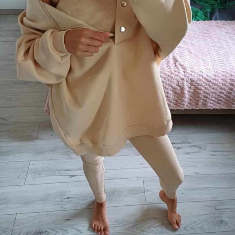 Komplet 3w1 BLUZA+TOP+LEGGINSY