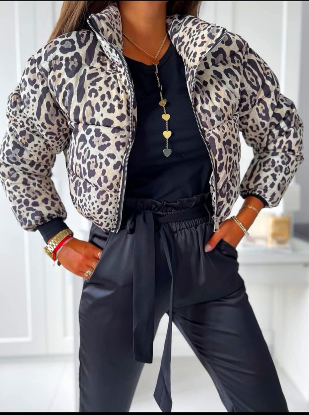 Krótka kurtka Bomberka w panterkę HIT!!! - Image 4