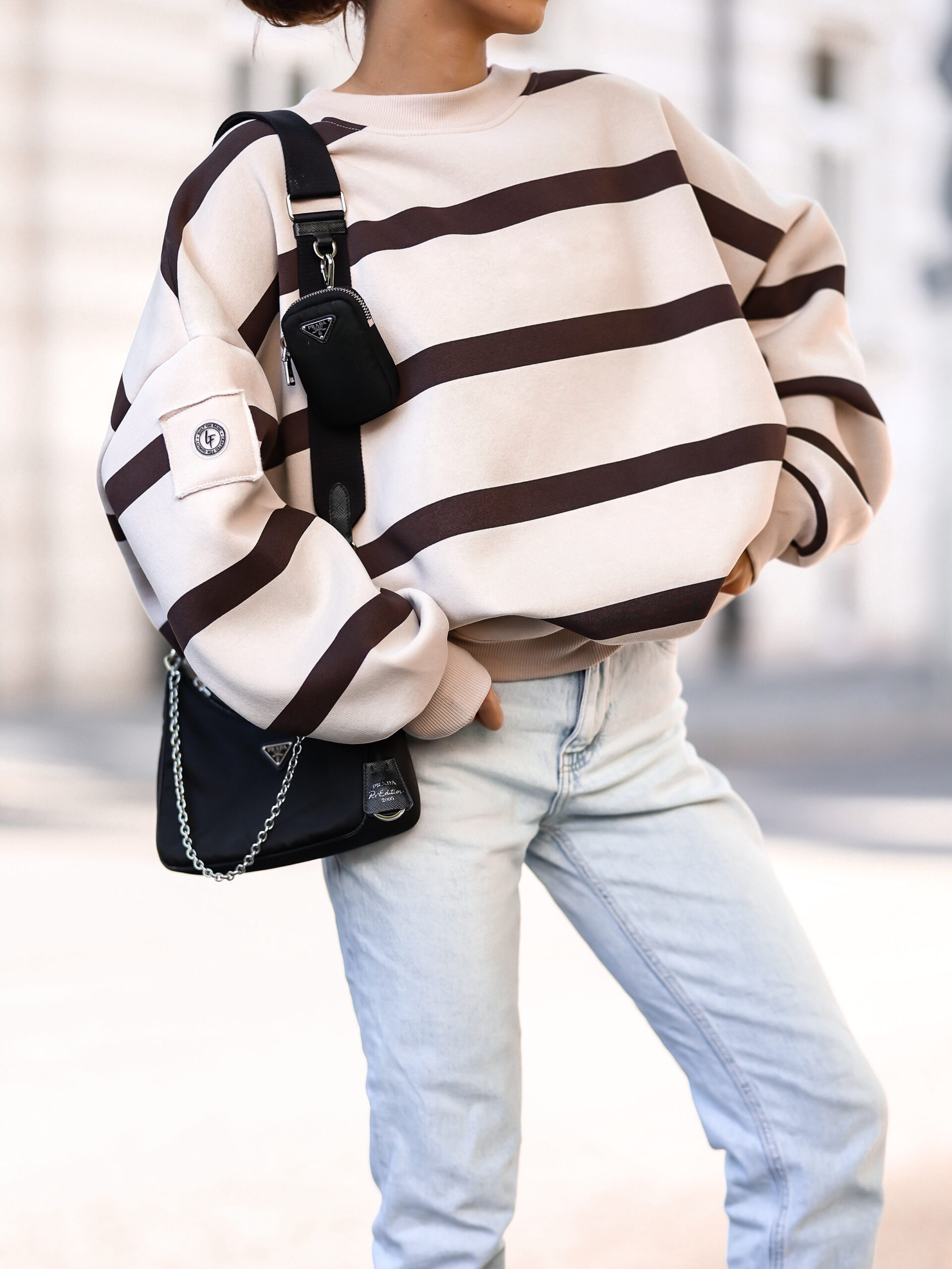 Bluza grube paski CZEKOLADA_premium_ - Image 3