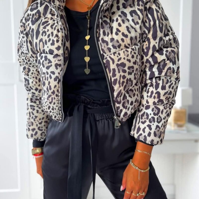 Krótka kurtka Bomberka w panterkę HIT!!!