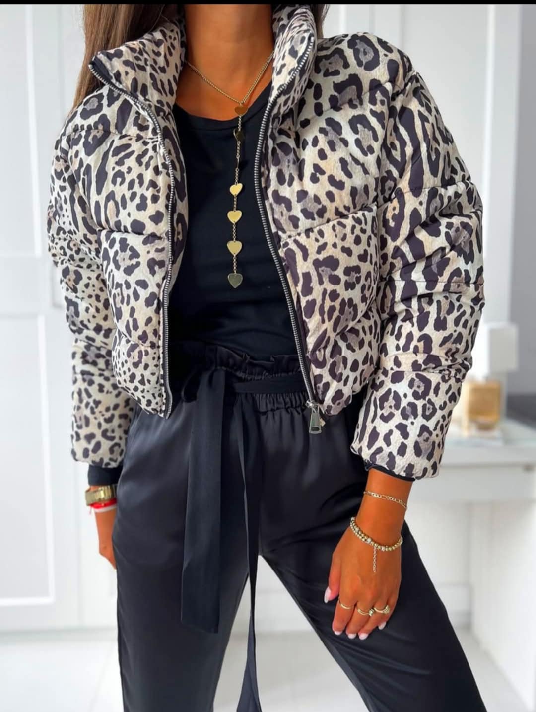 Krótka kurtka Bomberka w panterkę HIT!!!