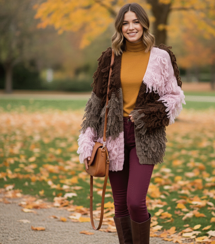 Sweter/Kardigan z frędzlami_MOP_