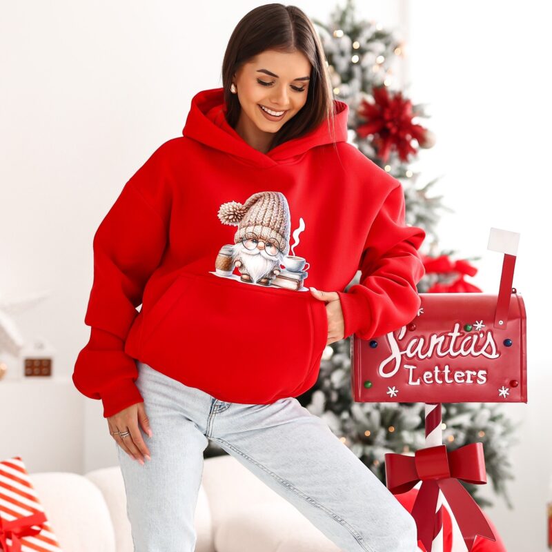 Bluza świąteczna z kapturem MIKOŁAJ