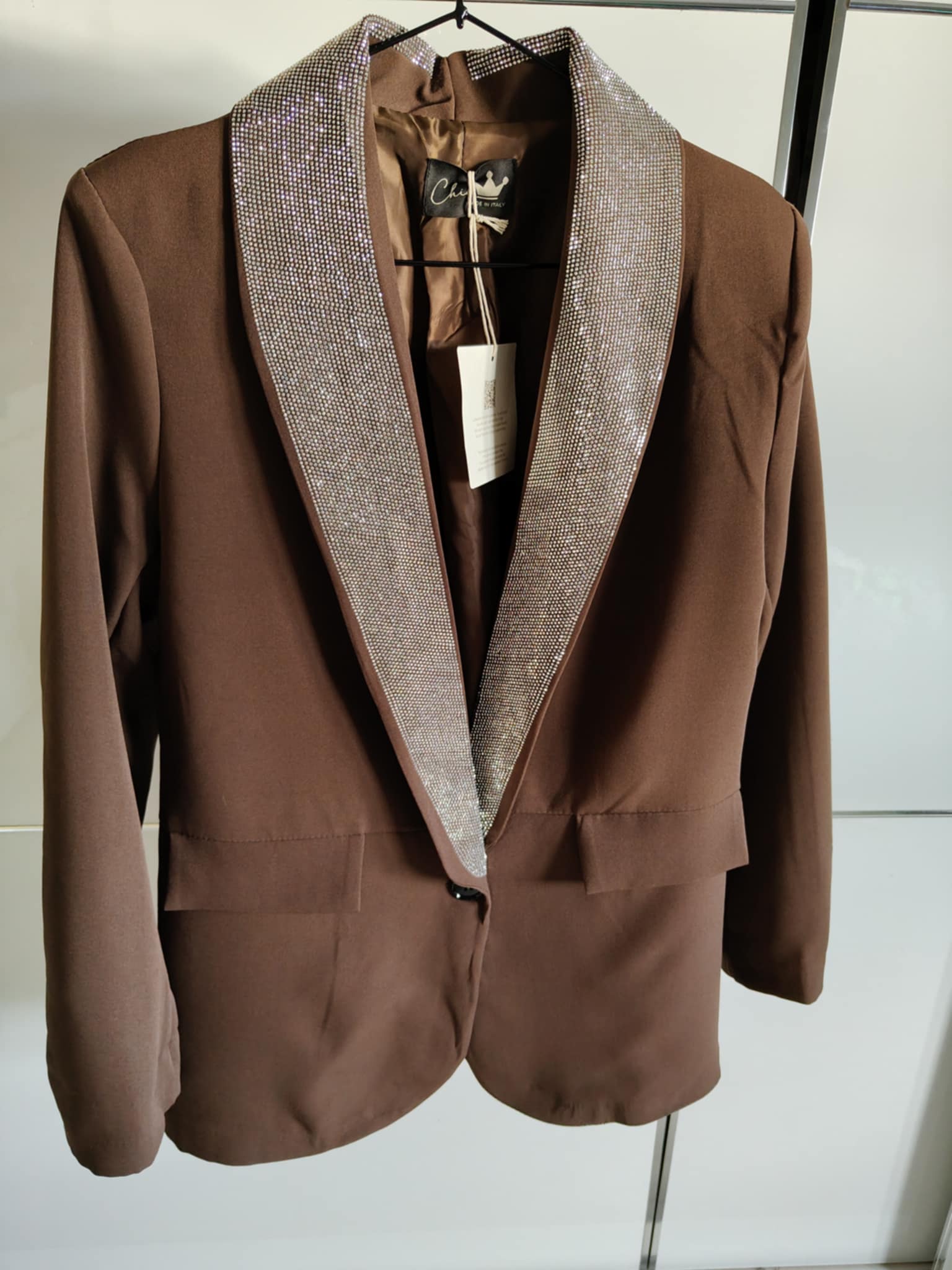 Stylowa czekoladowa marynarka BLINK BLINK - Image 3