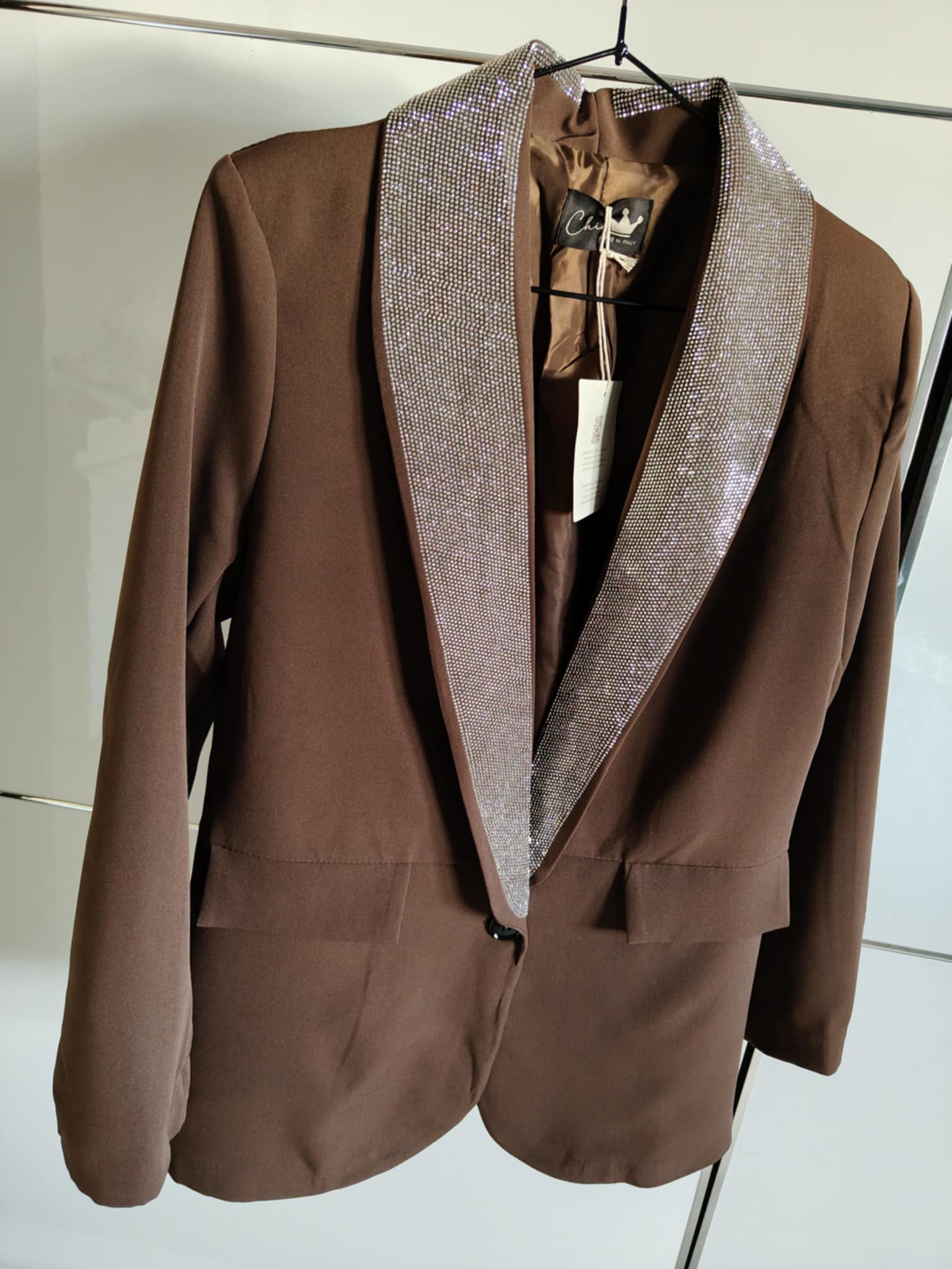 Stylowa czekoladowa marynarka BLINK BLINK - Image 2