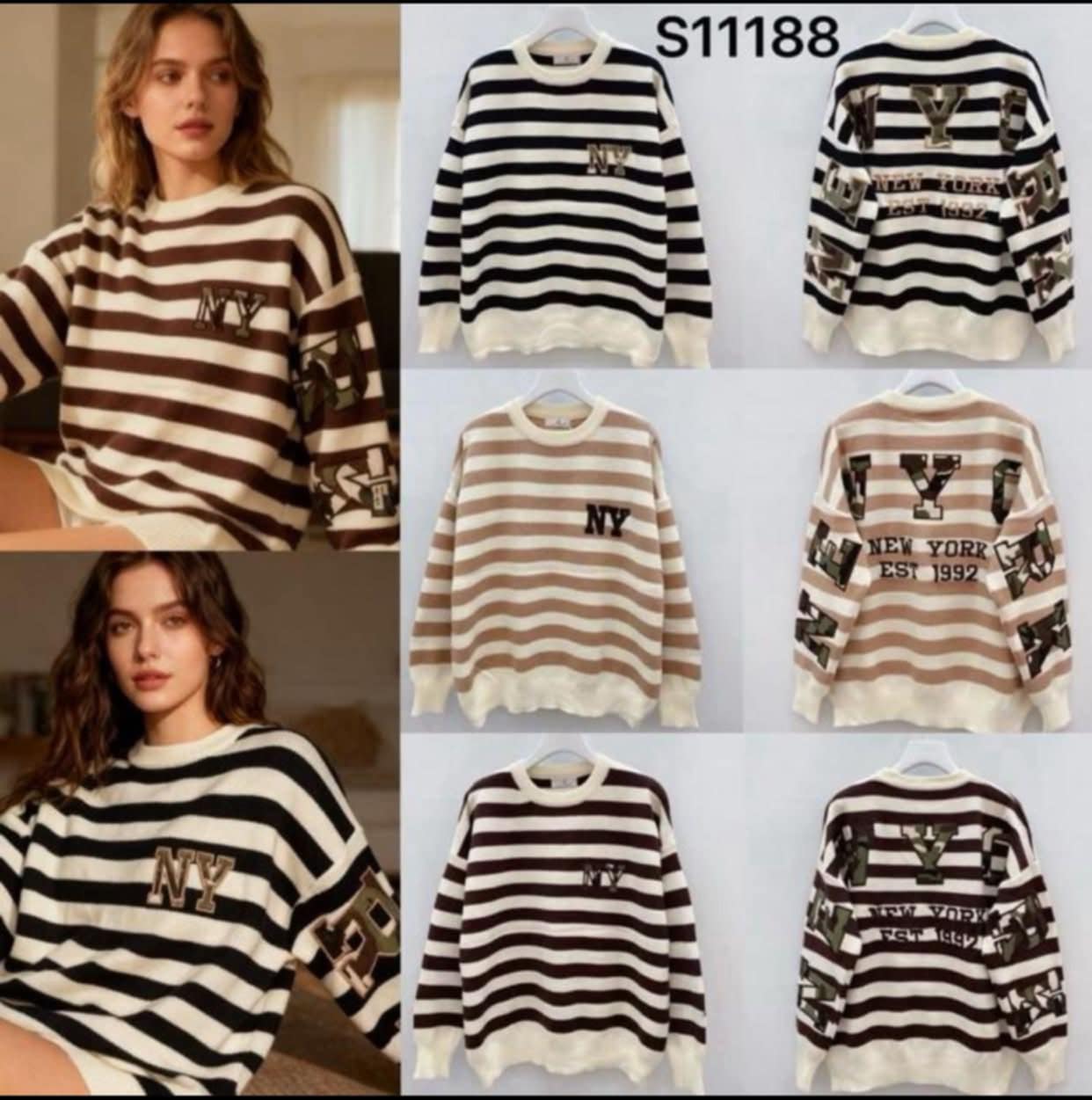 Mięciutki sweter w paski NEW YORK - Image 7