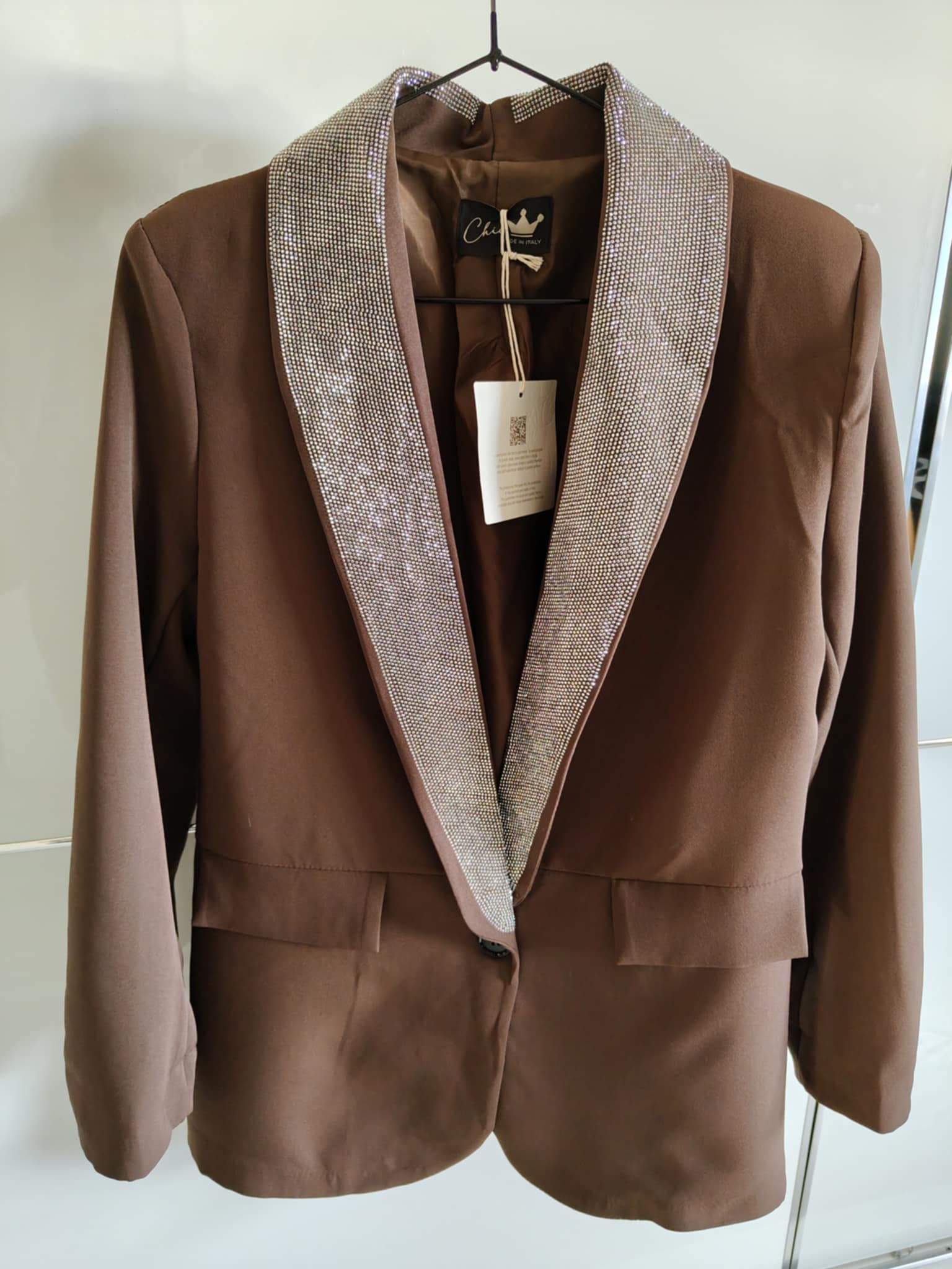 Stylowa czekoladowa marynarka BLINK BLINK - Image 4