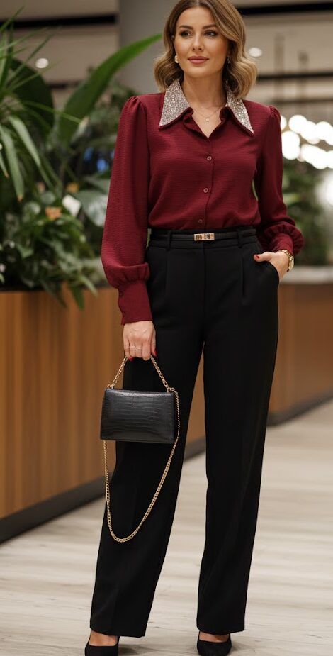 Elegancka koszula kołnierzyk Blink Blink