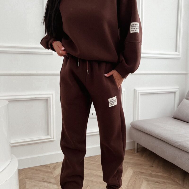 Bawełniany ciepły Dres z naszywkami_hit_