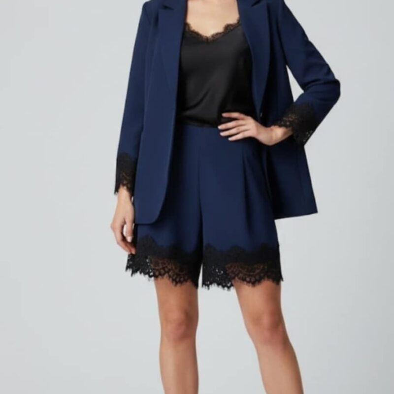 Komplet garniturowy Marynarka plus szorty_Koronka_