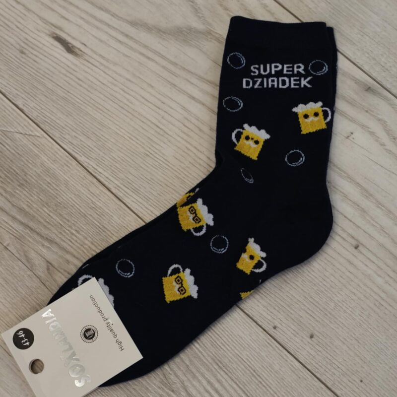 Skarpetki piwko SUPER DZIADEK Rozmiar 43-46