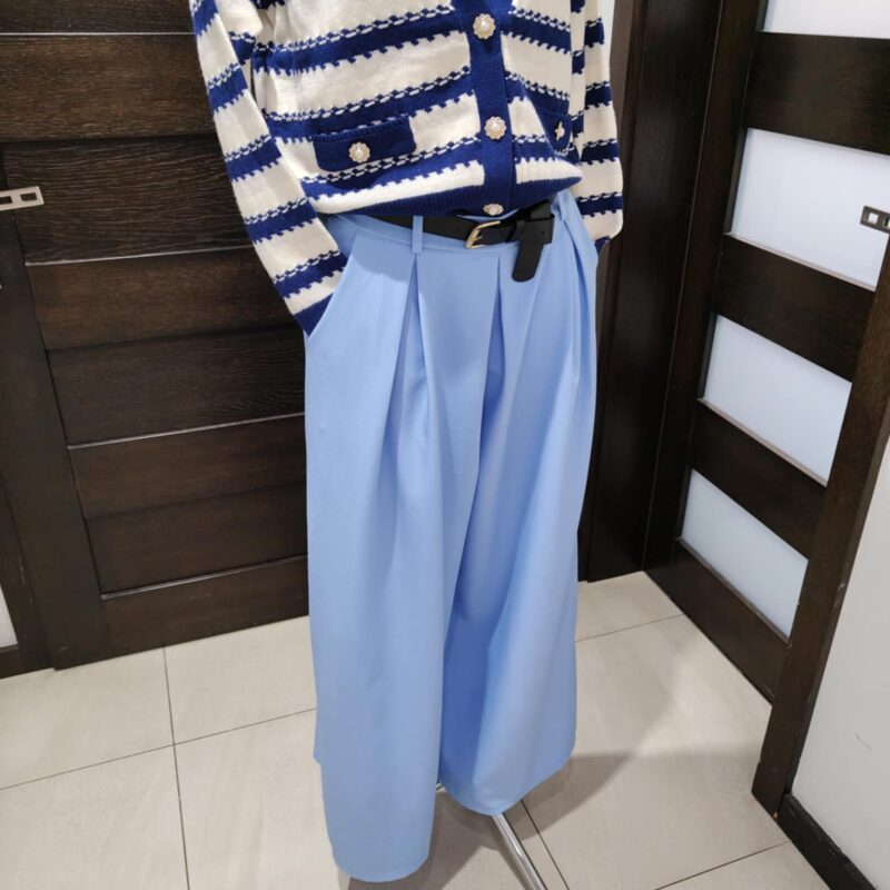 Szerokie spodnie z paskiem_SZWEDY_ hit