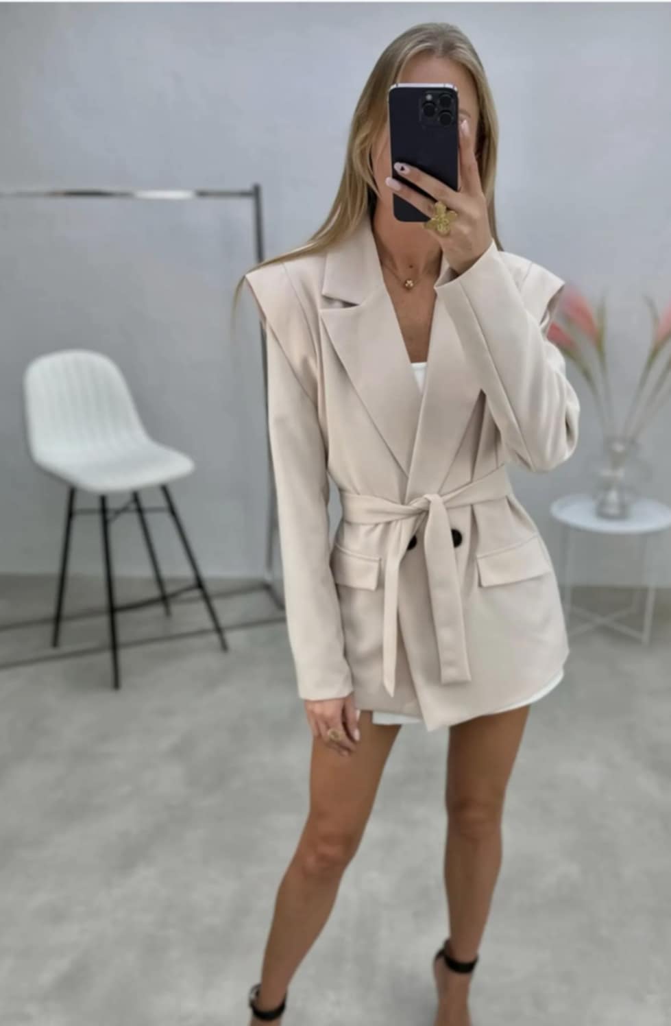 Marynarka Bolonia z paskiem_HIT_ - Image 11