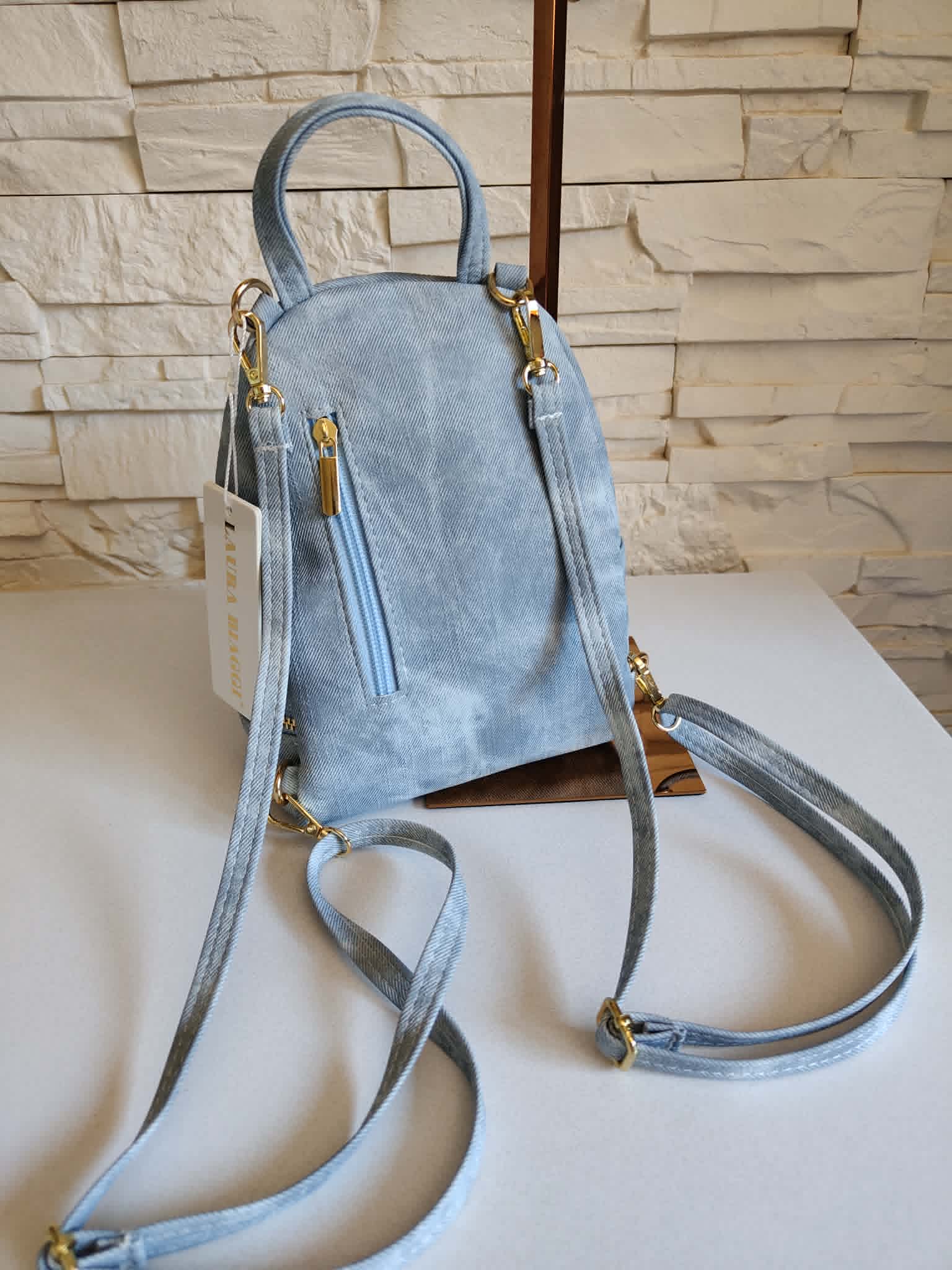 MINI plecaczek LAURA BIAGGI LightblueJeans - obrazek 5