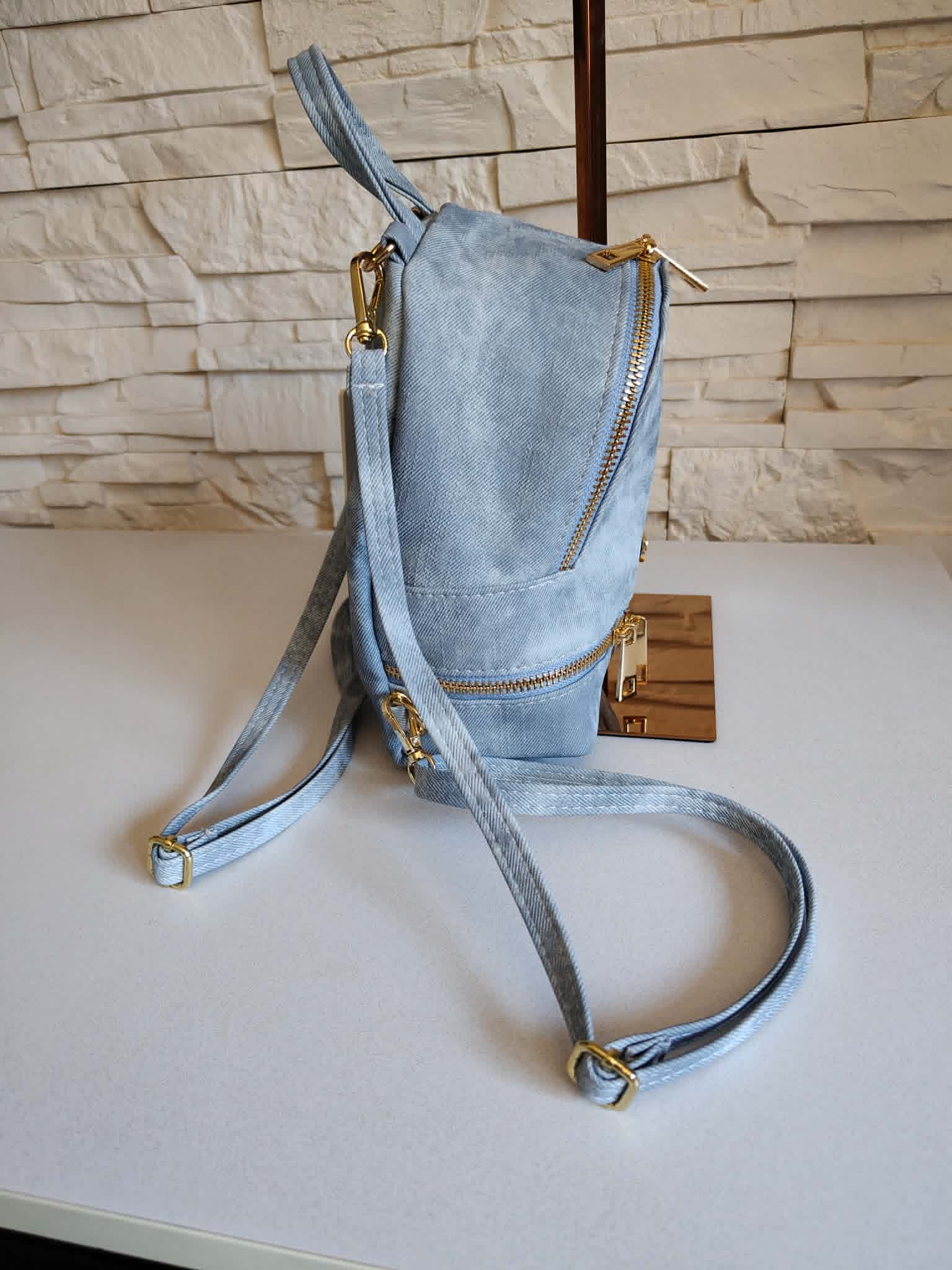 MINI plecaczek LAURA BIAGGI LightblueJeans - obrazek 4
