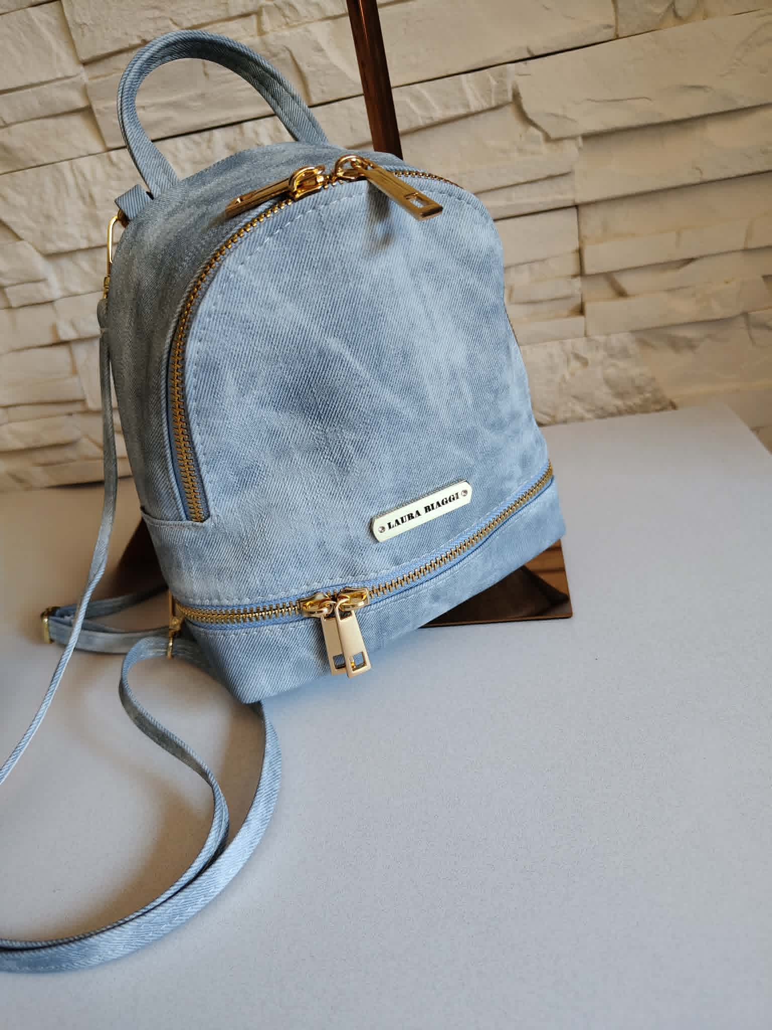 MINI plecaczek LAURA BIAGGI LightblueJeans - obrazek 6